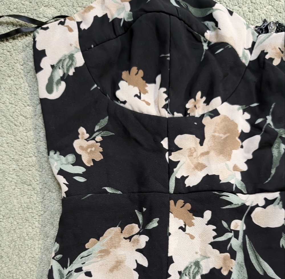 Petal & Pup Black Floral Midi Dress - Picture 8 of 16